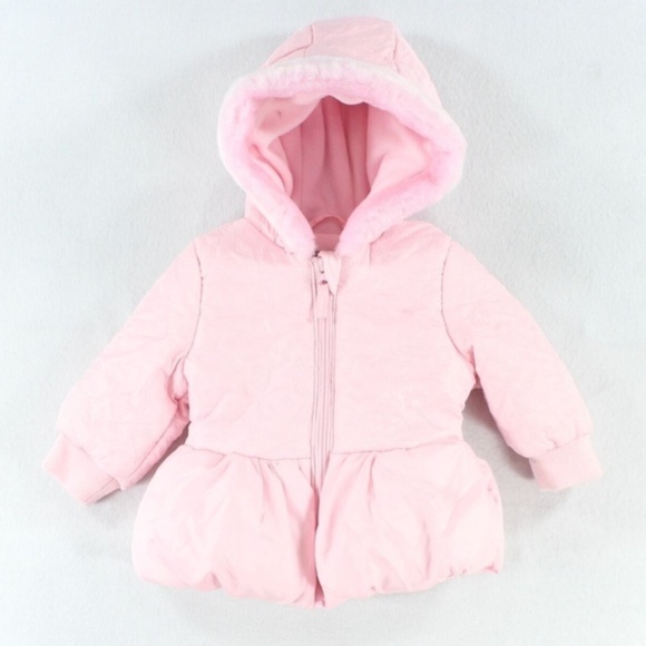 Rothschild Other - ROTHSCHILD PINK PEPLUM HOODED GIRLS JACKET 12 MO